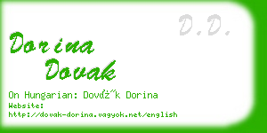 dorina dovak business card